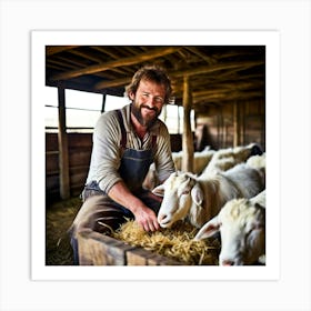 Cheese Small Business Alpine Husbandry Ecology Milking Industry Farmer Shed Straw Country (5) Art Print