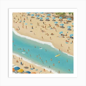 Beach - Beach Stock Videos & Royalty-Free Footage 3 Art Print