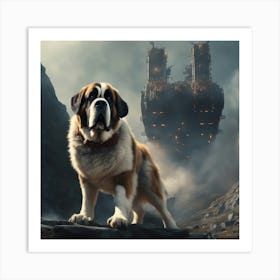 St Bernard 17 Art Print