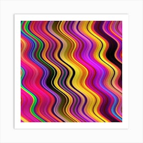 Abstract Wavy Pattern Affiche