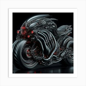 Alien Motorcycle 2 Art Print