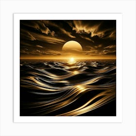 Sunset Over The Ocean 271 Art Print