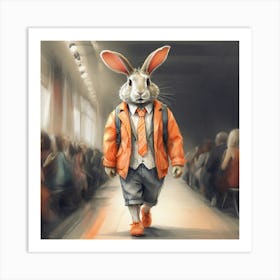 Rabbit In A Suit 11 Art Print