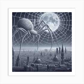 Spider In The Web Art Print