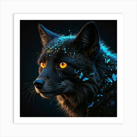 Cool black fox 1 Art Print