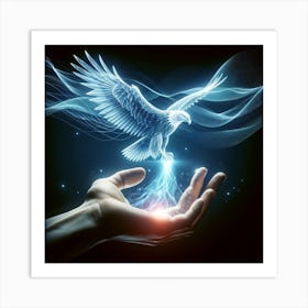 Holographic Eagle spirit Art Print