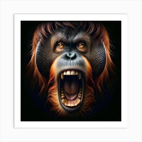 Portrait of Orangutan Art Print