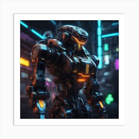 Futuristic Robot 66 Art Print