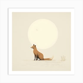 Fox In The Snow Art Print