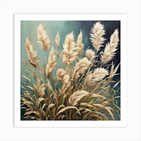 Flower Motif Painting Fountain Grass 1 Art Print 3 Art Print