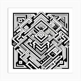 Abstract Geometric Pattern 49 Art Print