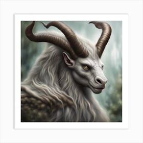 Horned Goat Art Print