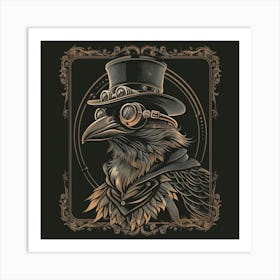 Steampunk Raven 5 Art Print