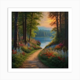 Lakeside Path Art Print