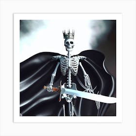 Skeleton With Sword 3 Art Print