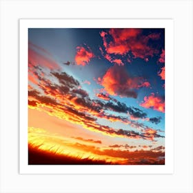 Sunset Stock Videos & Royalty-Free Footage Art Print