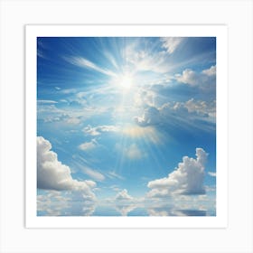 Blue Sky With Clouds 3 Art Print