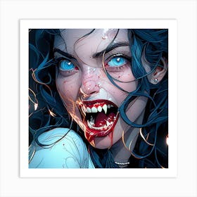 Vampire Girl Art Print