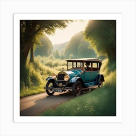 Old Car In The Woods Art Print