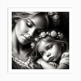 Mother And Daughter 1 Art Print