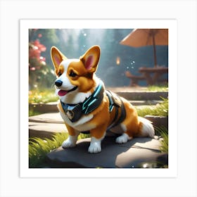 Corgi Art Print