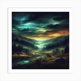 Landscape Stock Videos & Royalty-Free Footage 3 Art Print