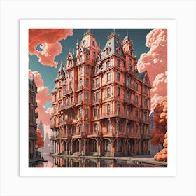 City In The Clouds Art Print