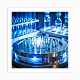 Laboratory With Test Tubes Art Print