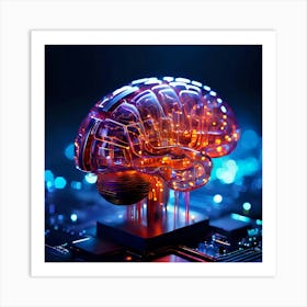 Artificial Intelligence Brain 1 Art Print