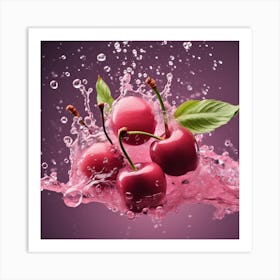 Cherry Splash 1 Art Print