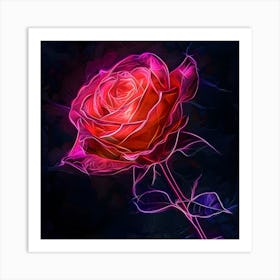 Rose Wallpaper Art Print