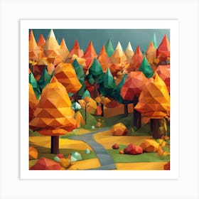 Polygonal Art Art Print