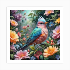 Bird In The Garden 1 Art Print