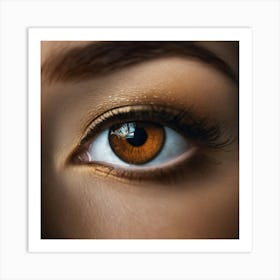 Close Up Of A Brown Eye 3 Art Print