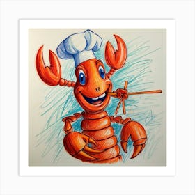 Lobster Chef 8 Art Print