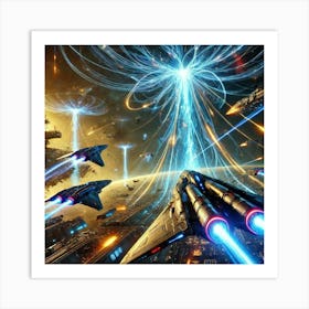 Starblade Interceptors Energy Siphon Art Print