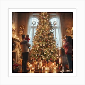 Family Christmas Tree Art Print