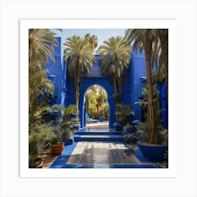 Blue Hotel In Morocco Art Print