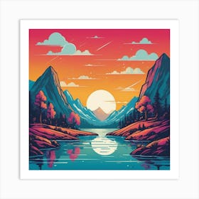 Landscape Background Art Print