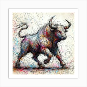 Acrylic Bull Art Print