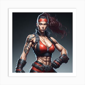 Female Fighter 5 Art Print