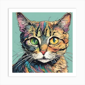 Cat Painting Art Print