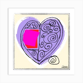 Hearts of Love The Color Purple harmony by Jessica Stockwell Art Print