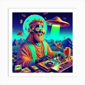 Dj God Art Print