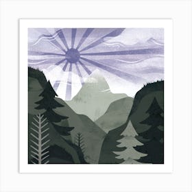 Purple Skies Square Art Print