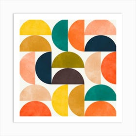 Watercolor circles Art Print