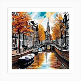 Amsterdam Canal 9 Art Print