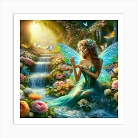 Fairy In The Garden 1 Art Print