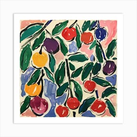 Cherry Painting Matisse Style 2 Art Print