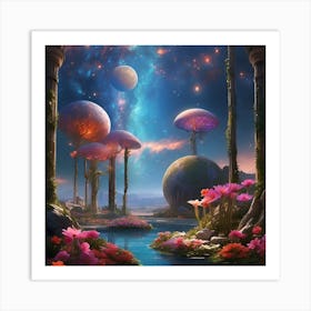 Mushroom Garden Art Print